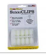 StikkiCLIPS Self Stick Removable &amp; Reusable Paper Holders White 30 Clips... - £7.43 GBP