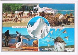 Postcard Mykonos Souvenir Greece Multi View - £1.74 GBP