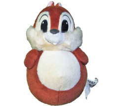 Disney Sega Plush Chipmunk Dale 8&quot; Round Roly Poly Plush Stuffed Animal Brown - £5.66 GBP