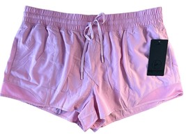 90 Degree by Reflex Women&#39;s Active Shorts Panty Liner &amp; Pockets XL Pink ... - £13.24 GBP