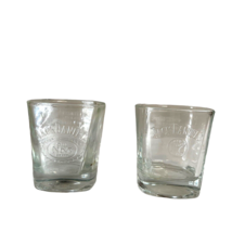 Jack Daniels Old No 7 Square Rocks Glass Embossed Lot Set of 2 Whiskey T... - $28.04