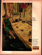 1968 Bayer Aspirin Vintage Print Ad women birthday ad a3 - £19.27 GBP