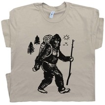 Bigfoot Camping T Shirt Sasquatch Hiking Shirt Cool Backpacking Sasquatch Tee - £15.72 GBP