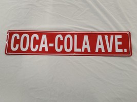 VINTAGE 1996 Coca Cola Avenue Metal Tin Sign 5x24&quot; - £38.91 GBP
