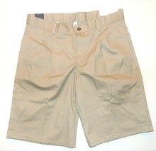 IZOD Boys Pleated Adjustable Waist Khaki Shorts Regular Sizes 10, 12 &amp; 1... - $15.99