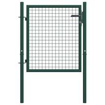 vidaXL Fence Gate Steel 39.4&quot;x29.5&quot; Green - $198.98