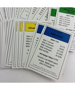 28 Title Deed Property Cards Small Size Original Parts 2008 Monopoly Boa... - $161.91 MXN