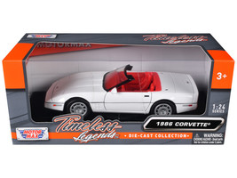 1986 Chevrolet Corvette C4 Convertible White &quot;Timeless Legends&quot; 1/24 Diecast Car - £21.60 GBP