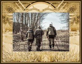 Big Buck Hunting Laser Engraved Wood Picture Frame Landscape (5 x 7) - £24.77 GBP