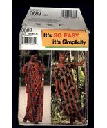 SIMPLICITY  0689 * 1994 LADIES Long Dress Tunic Pants XS-XL uncut &amp; inst... - $10.75