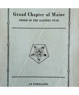 Order Of The Eastern Star 1925 Masonic Maine Grand Chapter Vol XI PB Boo... - $79.99