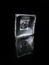 Kosta Boda Art Glass Small Heart Trinket Dish has original sticker 4.25  x 1.75" image 2