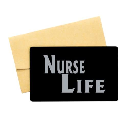 Funny Nurse Black Aluminum Card, Nurse Life, Best Nurse Appreciation Nur... - $16.61
