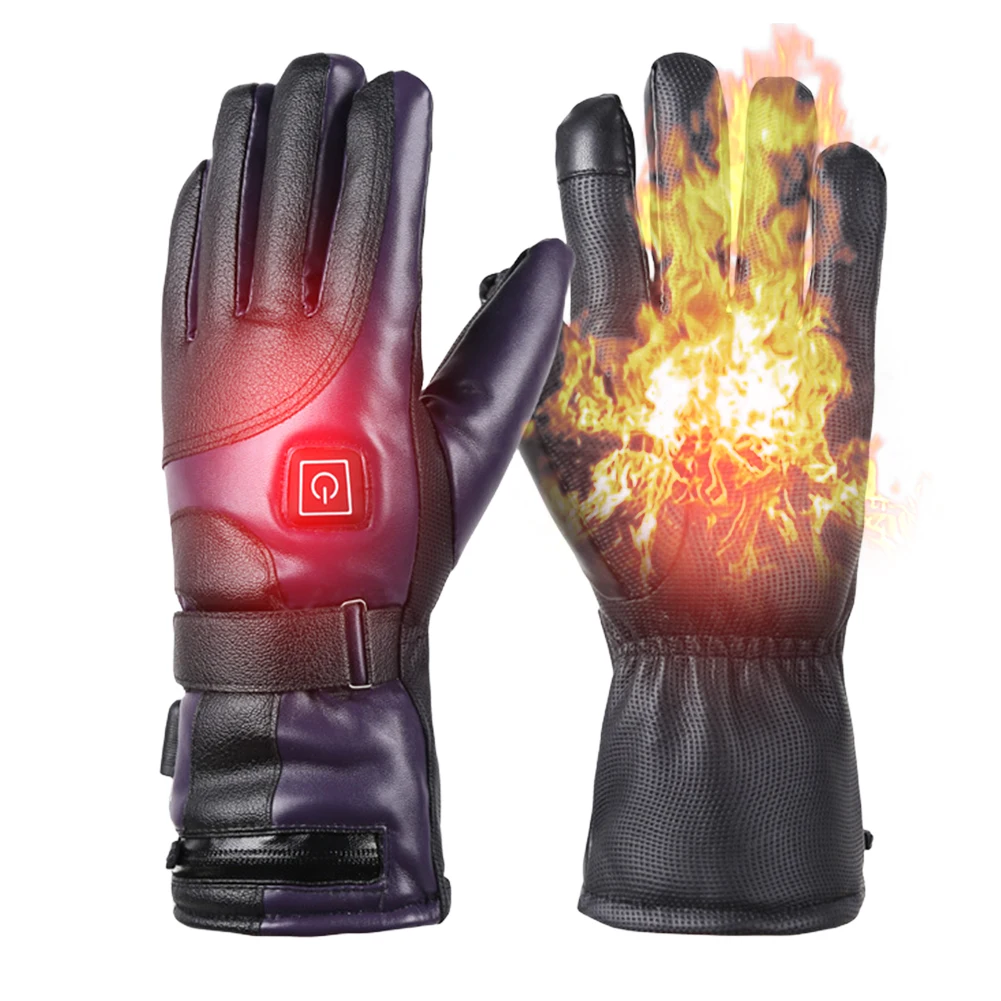 Heating Thermal Gloves 4000mAh X2 Thermal Windproof Bike Gloves 3 Gear T... - $60.08+