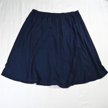Maggie Barnes 4X Navy Blue Knit Pull On Midi Womens A-Line Skirt - £19.76 GBP
