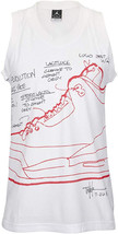 Jordan Mens Graphic Inspired By An Original Tinker Tank Top,White,Small - £28.18 GBP