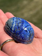 Lapis Lazuli Scarab Handcrafted Crystal Lucky Beetle Natural Stone Egyptian Ankh - £21.38 GBP