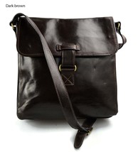 Leather shoulder bag hobo bag leather satchel leather bag crossbody dark brown - £151.87 GBP