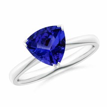 ANGARA Trillion Tanzanite Solitaire Engagement Ring for Women in 14K Solid Gold - £2,024.70 GBP