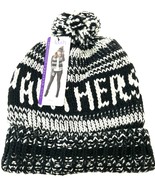 Carolina Panthers NFL Women&#39;s Moto Marled Pompster Beanie By Alyssa Milano - £14.07 GBP