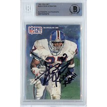 Steve Atwater Denver Broncos Auto 1991 NFL Pro Set Card Autograph Beckett Slab - £92.12 GBP