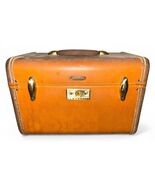 Vintage Samsonite Train Case Vanity Makeup Luggage Brown Shwayder Bros - $97.61 CAD