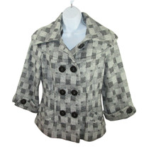 Voyage Pea Coat Gray Womens Size Small Wool Vintage Look Swing Look 3/4 ... - £21.77 GBP