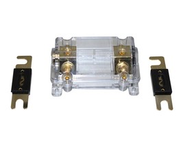 500A Gold Plated Anl Fuse Holder 0 2 Ga Car Amp Installation Free Fuse - £25.15 GBP