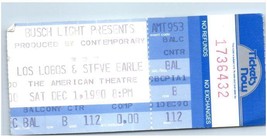 Vintage Los Lobos Steve Earle Ticket Stub Décembre 1 1990 St.Louis Missouri - £28.19 GBP