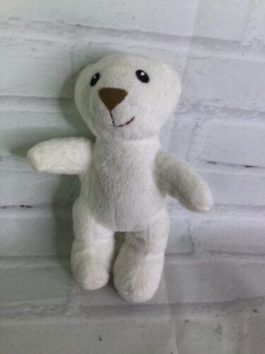 2006 Lil Luvables White Teddy Bear Plush Stuffed Toy Spin Master Fluffy Factory - $10.39