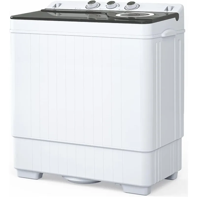  compact twin tub portable washing machine mini washer 18lbs spiner 8lbs built in drain thumb200