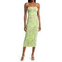 AFRM Hazel Snake Print Ruched Dress, Size XL - $42.57