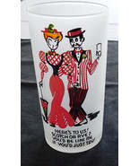 Vintage Midcentury 1950 1960s Gay Fad Nineties Bar Glass Ice Tea Here&#39;s ... - £6.25 GBP