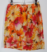Vtg Liz Claiborne Collection 10P Silk Floral Wrap Pleat Mini Short Skirt - £22.57 GBP
