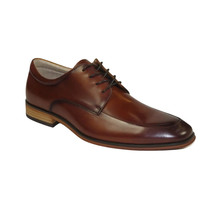 Men's Dress Shoes STEVE MADDEN Soft Leather upper Lace Up TASHER Tan image 2