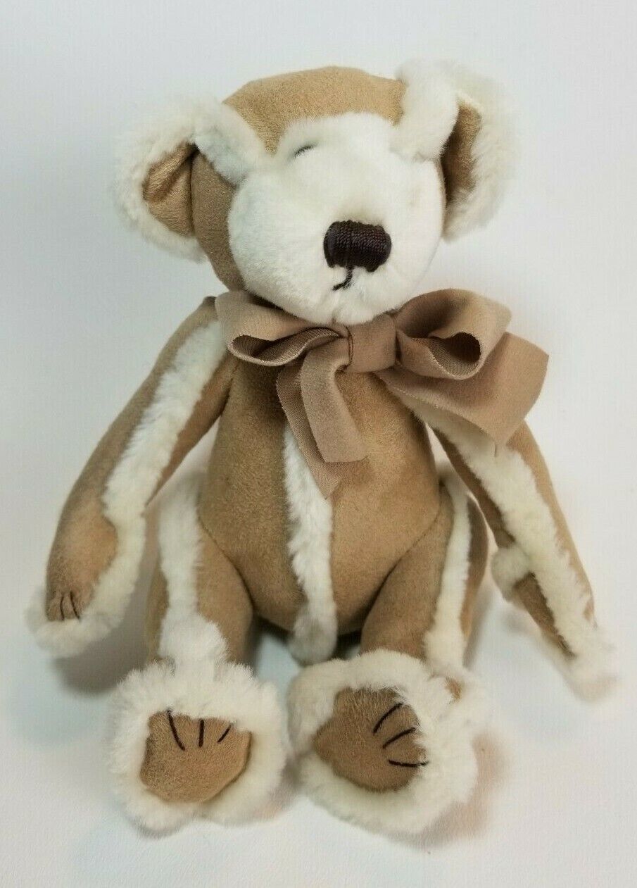 Primary image for Bath & Body Works Tan Suede GINGERBREAD Teddy Bear Plush Stuffed Animal 7" tall 