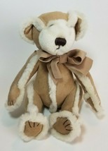 Bath & Body Works Tan Suede GINGERBREAD Teddy Bear Plush Stuffed Animal 7" tall  - £7.74 GBP