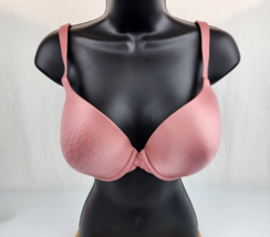 Victoria&#39;s Secret Full Coverage Bra Shiny Satin Lightly Molded Cups 36DD - $14.84