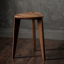 Elm stool flat seat Height 45 cm - 18&quot; - Free shipping - Three-legged - Craft ma - £187.62 GBP