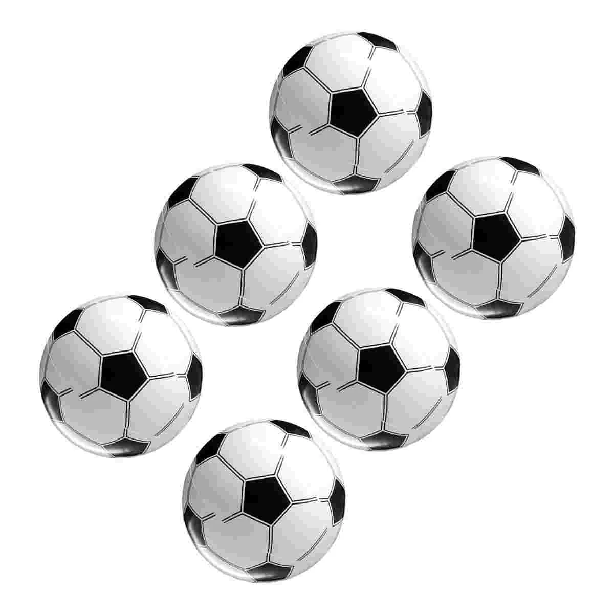 6 Pcs PVC Soccer Ball Inflatable Balls for Kids Infant Bath Toys Decor Football - £11.53 GBP