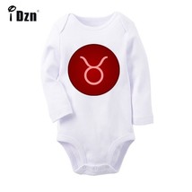 Constellation Taurus Symbol Newborn Bodysuit Baby Long Sleeve Romper Clothes Set - £8.33 GBP