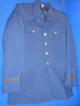 4 BUTTON MEN&#39;S COAT JACKET UNIFORM DRESS BLUE OFFICER USAF AIR FORCE 36 ML - $61.45