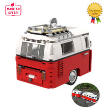 Caravan Camping Trailer for 10220 T1 Bus Model Building Blocks MOC Brick... - $108.89