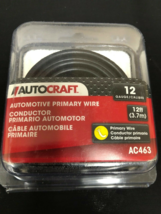 AutoCraft Automotive Primary Wire 12 Gauge, 12 Ft, Black, AC463 - $8.90