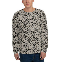 65 MCMLXV Unisex Khaki Leopard Animal Print Sweatshirt - £51.95 GBP