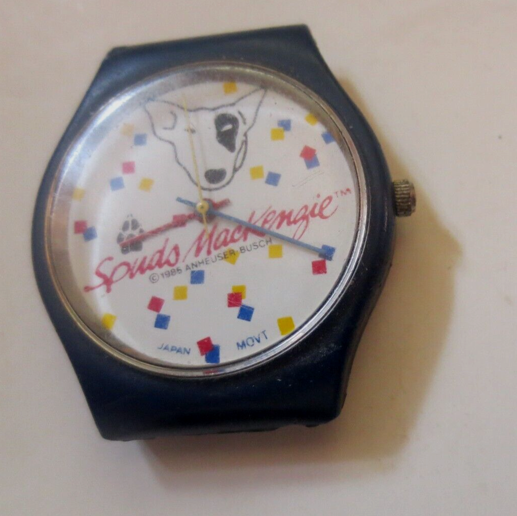 Vintage 1986 Quartz Spuds Mackenzie Novelty Wristwatch - $9.49