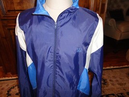 Vtg 90&#39;s Jc Penney Usa Olympic Windbreaker Blue White Colorblock Blue White L - £23.15 GBP