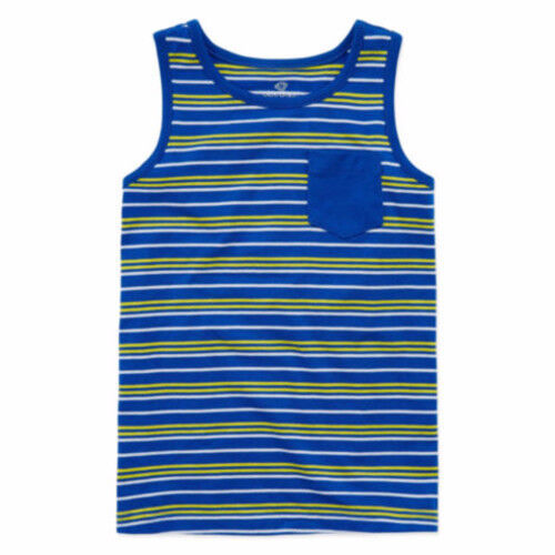 Okie Dokie Boys Tank Top Santorini Blue Stripe Size Large (6) Preschool ... - $9.74