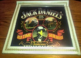 Vintage Jack Daniels Carnival 12x12 Glass Prize Old Time Sour Mash Whiskey  - $21.99