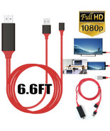 1080P Hdmi Mirror Cable 6.6Ft Phone To Tv Hdtv Adapter For Iphone/Ipad/A... - £22.36 GBP